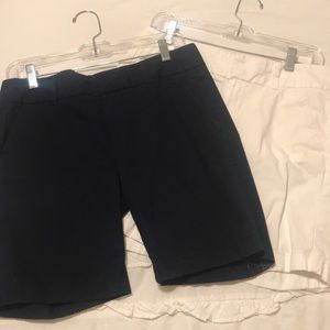 J Crew Frankie shorts Sz. 4 Navy pair, white pair